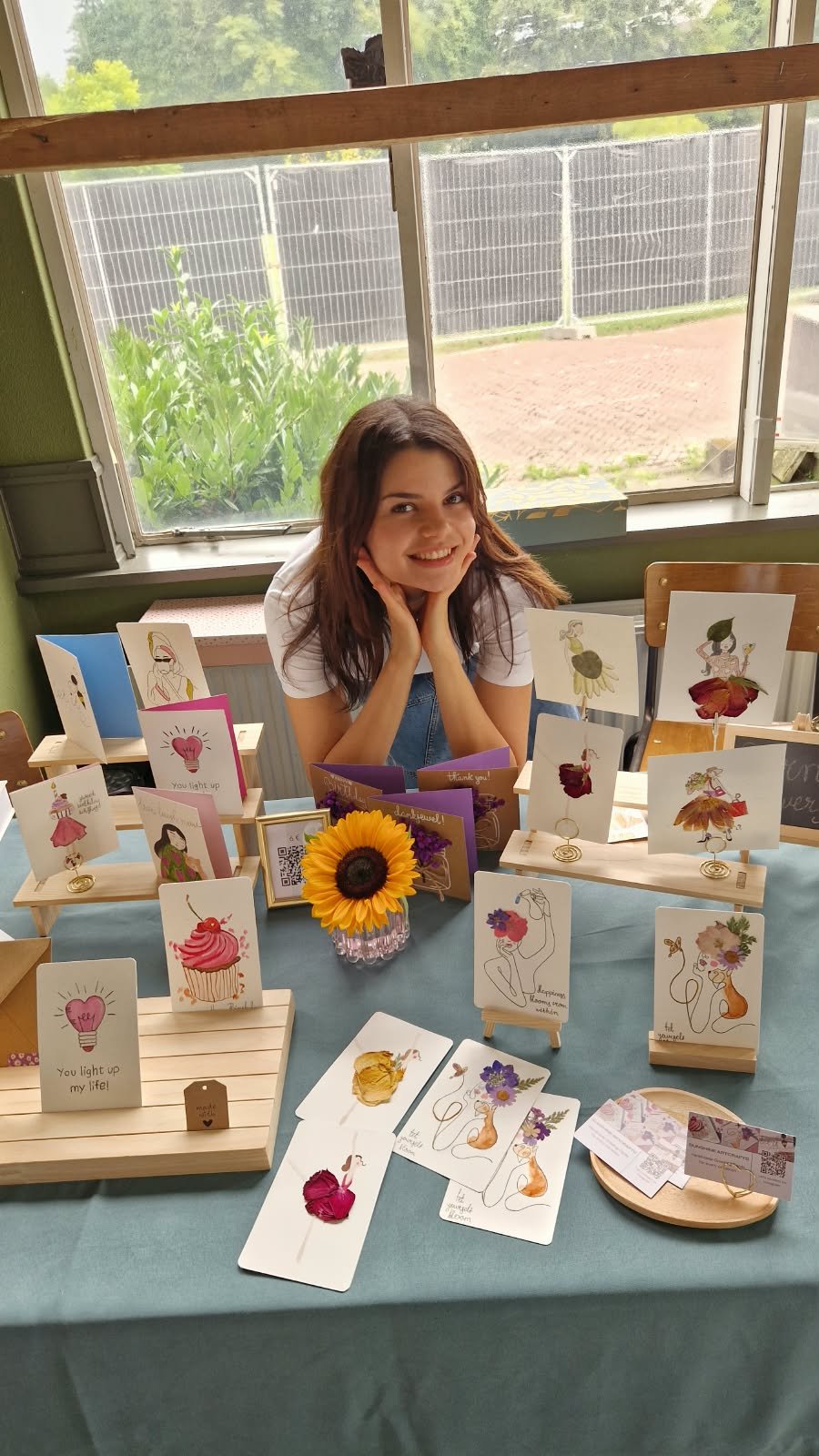 Wishing cards arranged on the first market stand